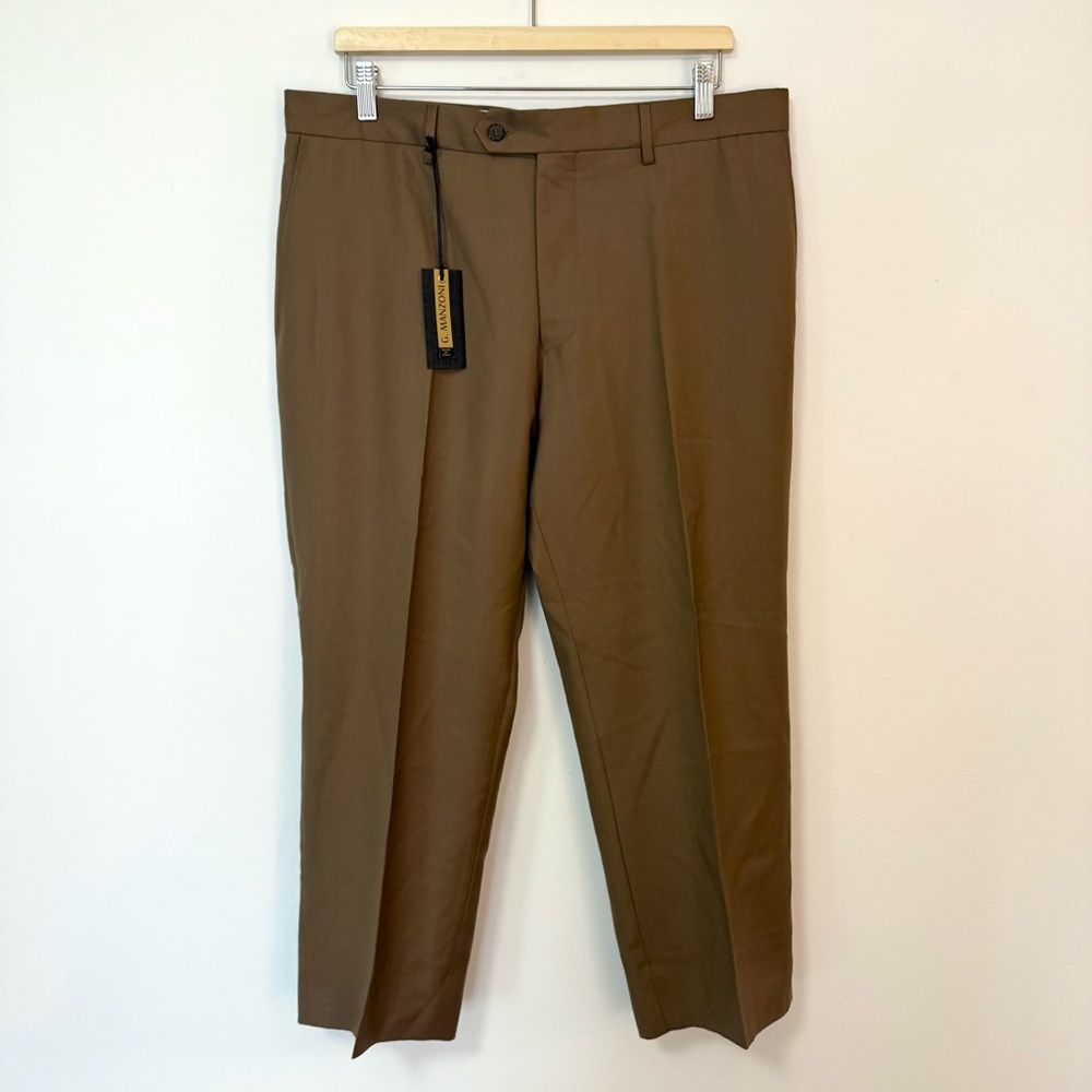 NWT Super 150’s by Tessilstrona 100% Virgin Wool Made In Italy Dress Pants